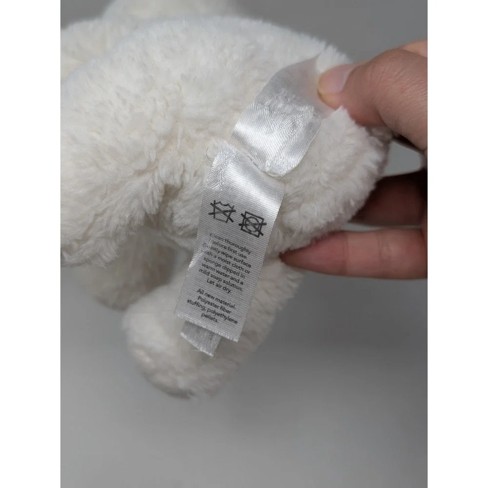 Carters‎ White Plush Kitty Cat Kitten Gold Bow 2017 Baby Lovey Animal